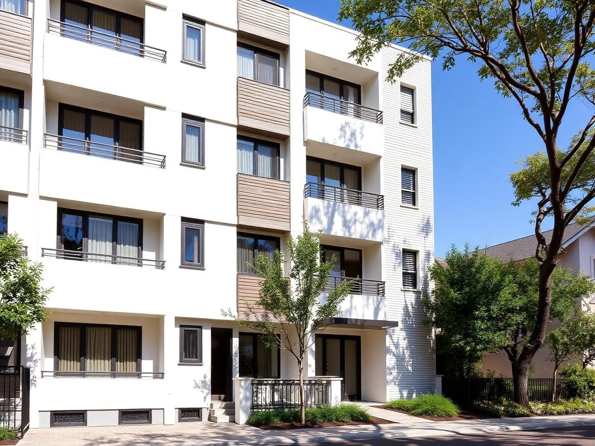 Bâtiment multilogement contemporain